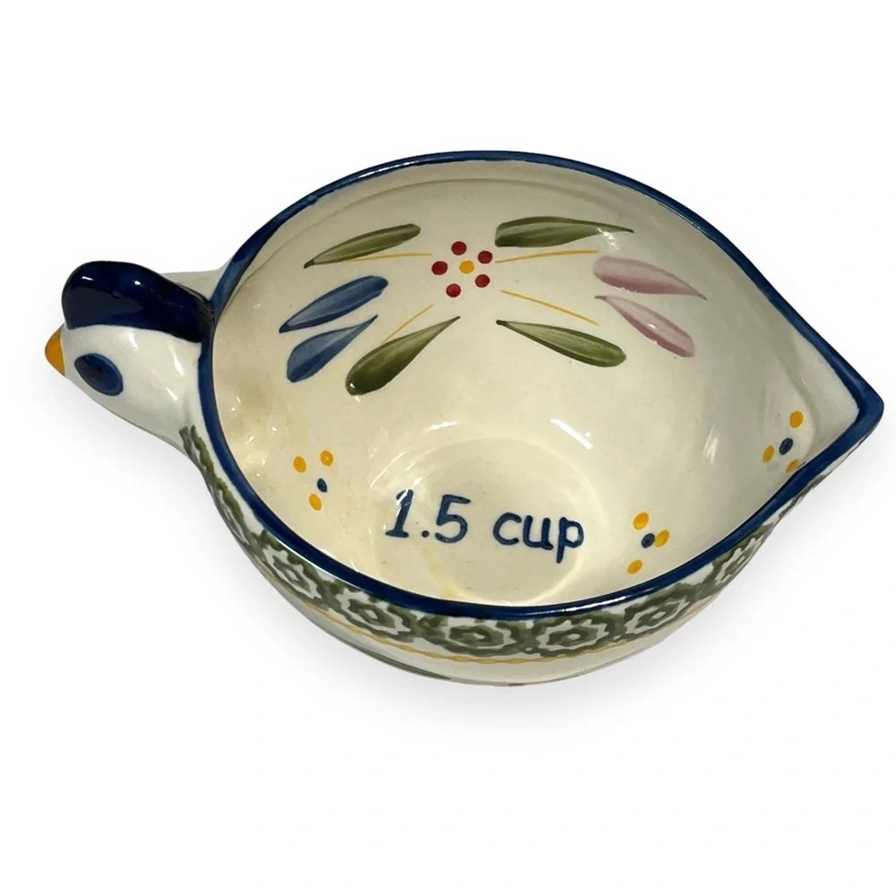 Temptations Old World Chicken 1.5 Measuring Cup Replacement Hand Painted‎ Decor